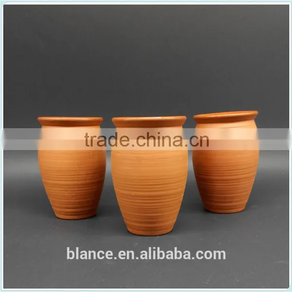 Matt Finish Outside Clay Mug Custom Design Tall Terracotta Cup photo-4