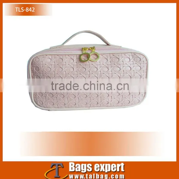 Fashion Napa Pattern Pvc With Top Handle,with Special Golden Puller.