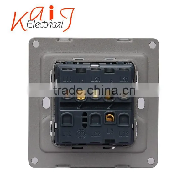 Wall Mount 3 Gang Light Switch With Led Indicator photo-4