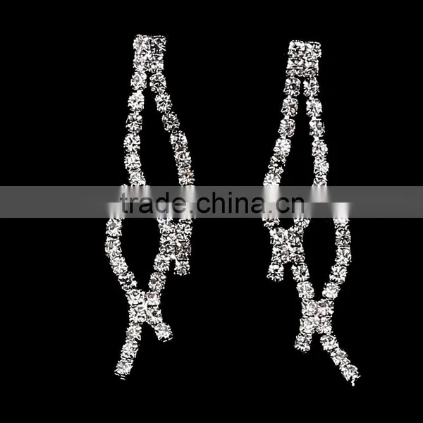 Romantic Women Silver Plated Tiara and Necklaces Earrings Made in China photo-4
