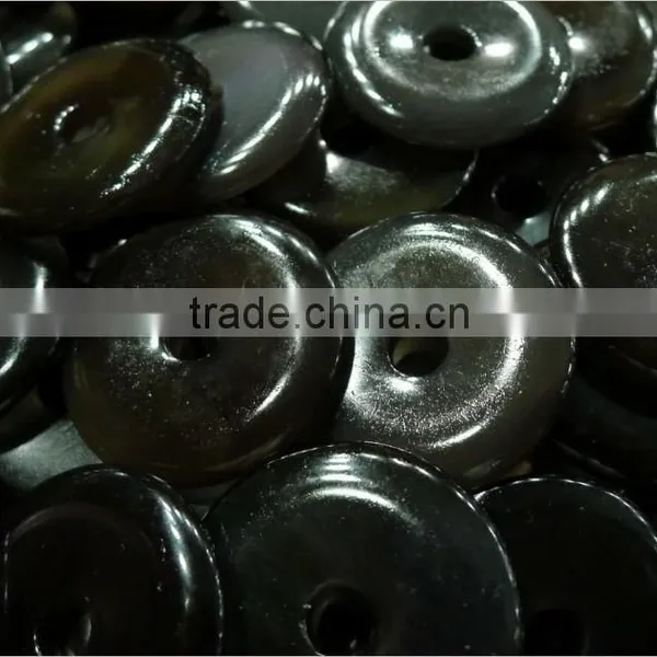 20*4mm Obsidian Donut Shaped Pendant photo-2
