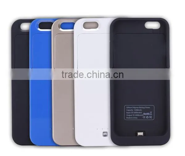 External Battery Case Lithium Ion Battery Phone Power Bank Charge Case 3200mah for Rechargeable Battery for IPhone 6