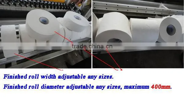 Centrepull Coreless 2200mm Embossing Color Printing Jumbo Roll Tissue Machine photo-2