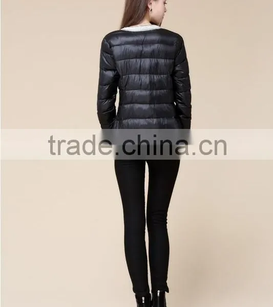 2015 Fashion 100%polyamide Softshell Foldable Black Winter Parka Coats Woman photo-6