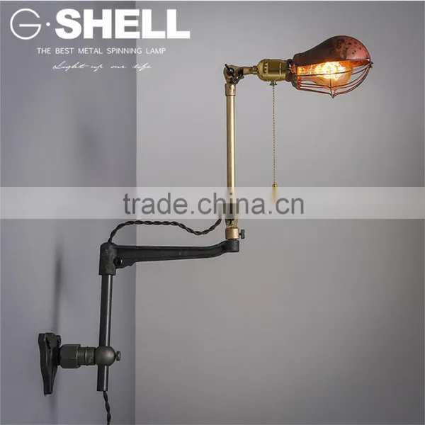 Designer Industial Bedroom Brass Antique Wall Lamp