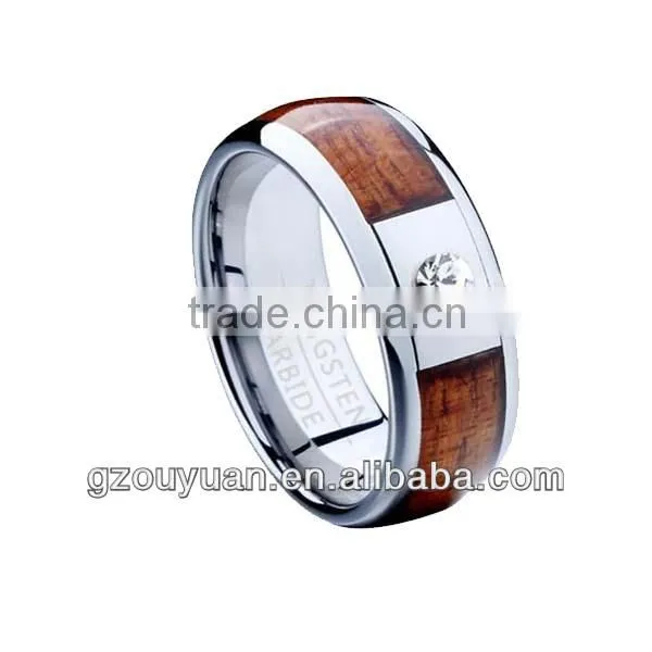 Brown Diamond Tungsten Ring