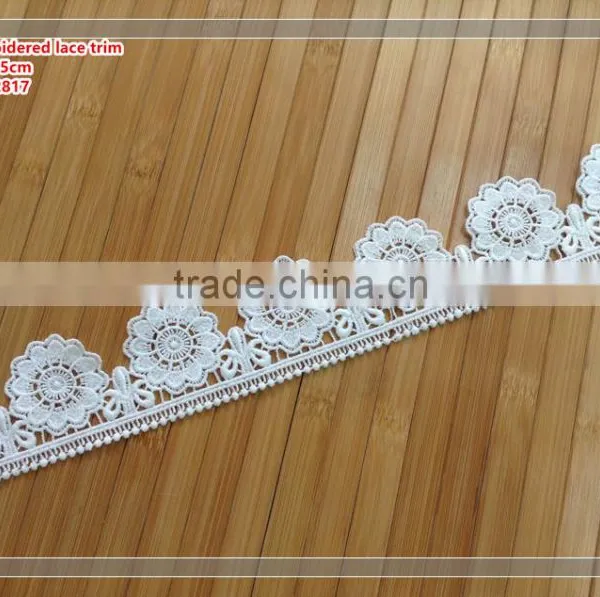Milk Silk Embroidered 5cm Lace Trim