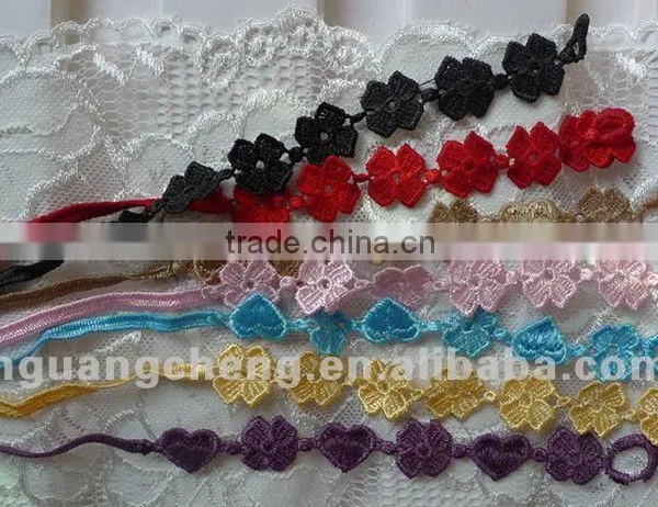 African Embroidery Polyester Bracelet Lace Trim