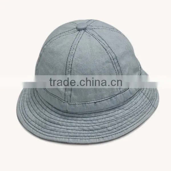Fashion Sun Shade Fisherman Cap Hat Spring New Brand Denim Summer Bucket Hat Unisex Autumn Winter Washed Denim Bucket Hats photo-3
