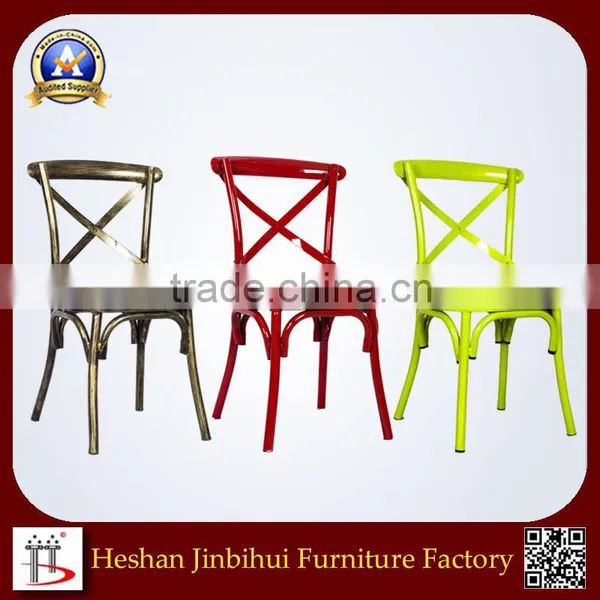 New Antique Style Cross Back Wooden Stoll Dining Chair With Rattan Seat