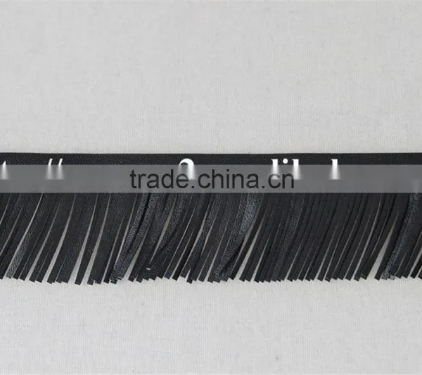 High Quality 4.5cm Black Simplify Design Tassel Lace Trims for Clothing photo-2