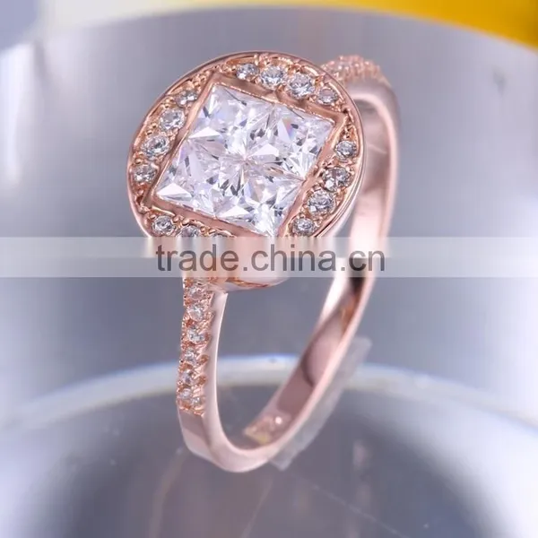 CZ Jewellery Cubic Zirconia Engagement Wedding Ring Design for Women Latest Fashion Silver Jewelry photo-4