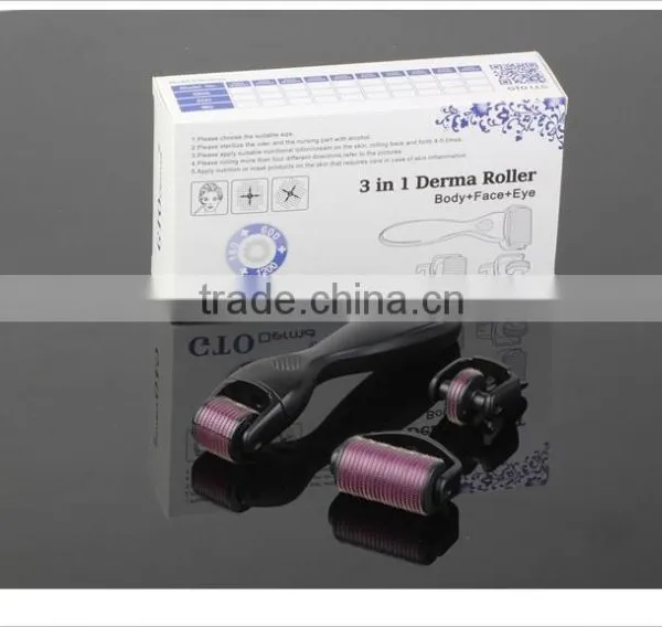 Face Roller 180/600/1200 Titanium Needles Derma Roller 3 IN 1 photo-4