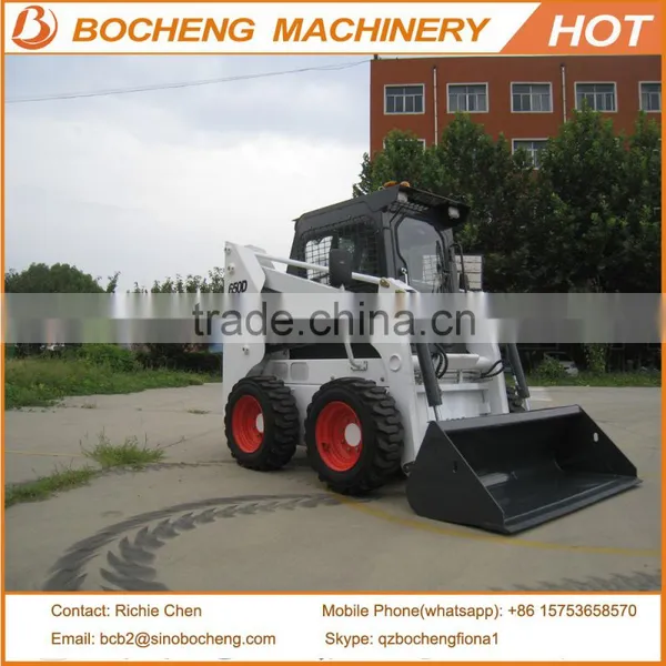 China WECAN 650KG Skid Steer Loader With 100HP Engine photo-3