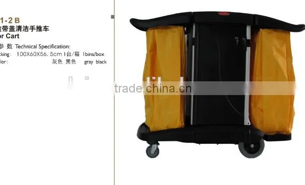 Janitor Cart With Cover, Multipurpose Cover Cleaning Trolley, photo-3