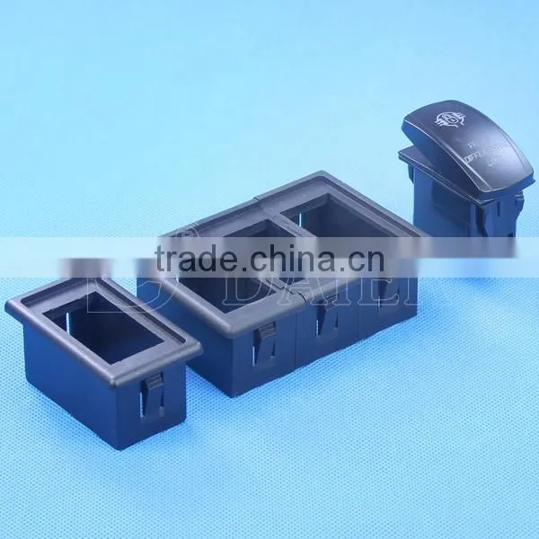 No Lens 4 Blade Pins Waterproof Rocker Switch With Two Red Lights photo-5