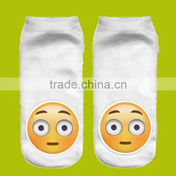 Wholesale White Short Emoji Socks photo-2