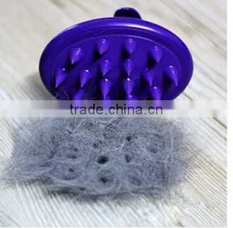 CY108 Pet Comb Mucous Wool Implement Silicone Comb Cat and Dog Fur Cleaner Pets Hair Comb photo-4