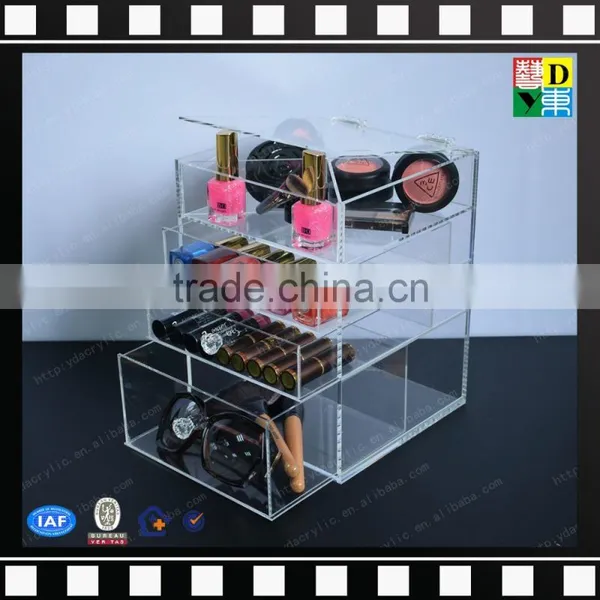 2016 Factory Price Acrylic Cosmetic Case/Acrylic Storage Box/Customized 4 Tiers Makeup Organizer photo-5