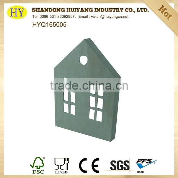 Shabby Chic House Shape Christmas Wooden Decoration on Sale photo-6