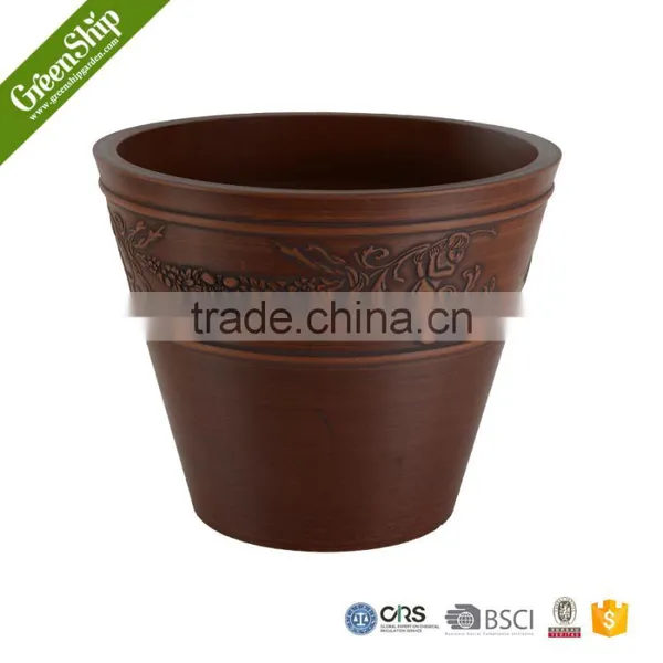 Antique Round Sculpture Ceramic 16' Garden Planter photo-5