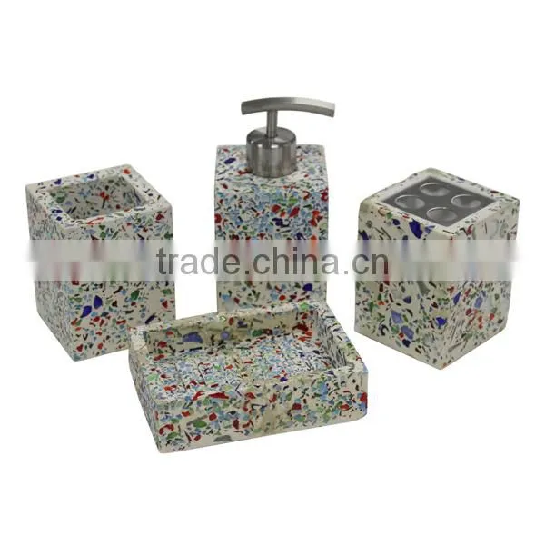 Concrete Bath Lotion Accessories Mosaic Glass Lotion Dispenser photo-2