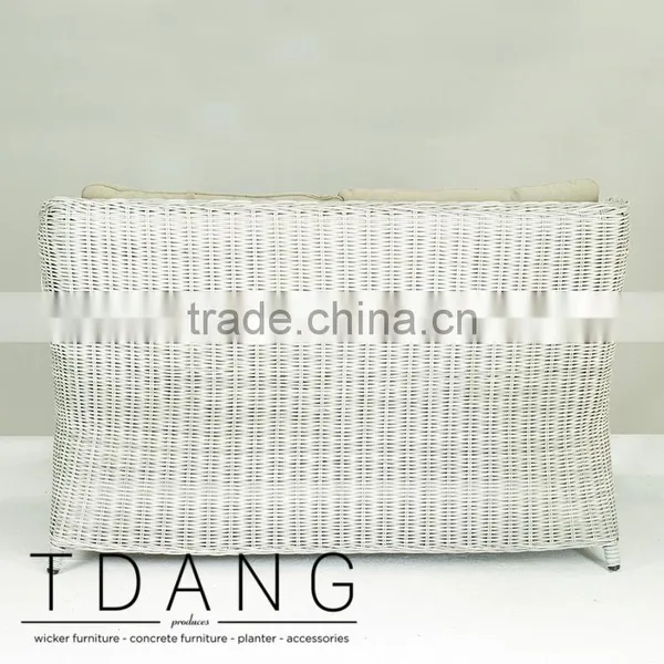 Driago Wicker Sofa- Outdoor Rattan Bench- Grey Wicker Bench photo-4
