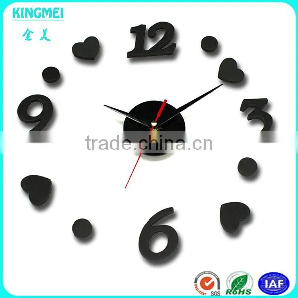 Christmas Unique Custom Made Home Decoration Black Face Acrylic Wall Clock photo-4