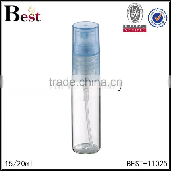 2017 Hot New Products Cosmetic Packaging 15ml 20ml Clear Blue Bottle Perfume Pump Sprayer Perfume Bottle Black Cosmetic Toner photo-2