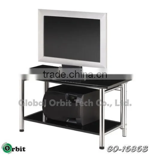 Plasma MDF TV Table Stand With Shelf, Folding Wooden TV Stand photo-4