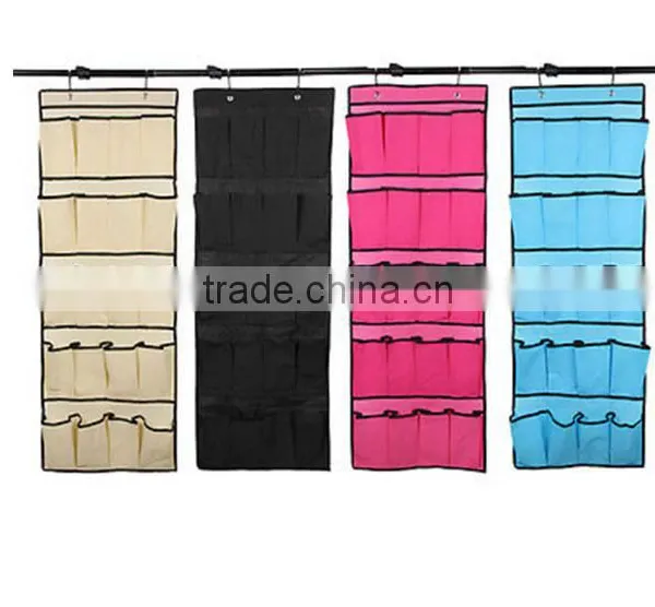 20 Pocket Wall Hanging Shoe Organizer Rack Space Saver Storage Bag Over the Door photo-4