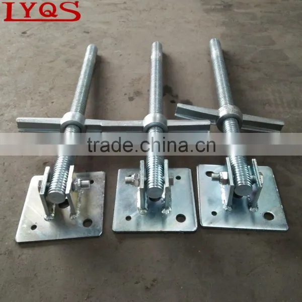 Solid and Hollow Scaffolding Base Jack With U Head Base Jack for Cuplock Scaffolding System Construction photo-5