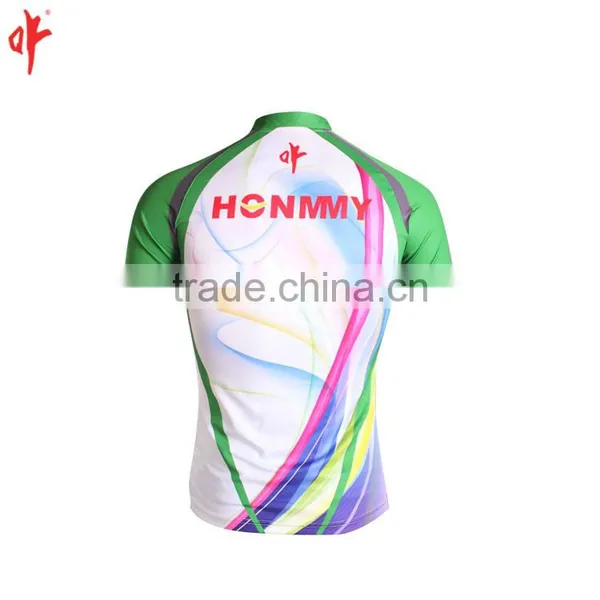 Manufacture Western Heat Transfer Sublimation Football Jerseys,rugby Training Sets,Rainbow Stripes Short Pants photo-4