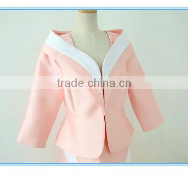 Elegant Skirt Sets Pink Color Combination Wholesale Church Suits For Ladies photo-4