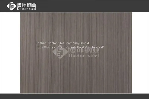 Manufacturer Wholesale 304 Black Titanium Hairline Stainless Steel Sheet photo-3