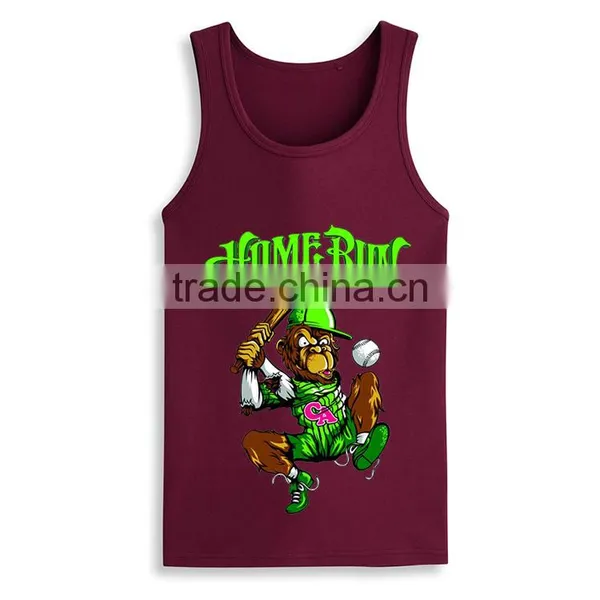 Wholesale Cheap Printed Design Screen Printing Custom Stringer Bodybuilding Tank Top photo-4