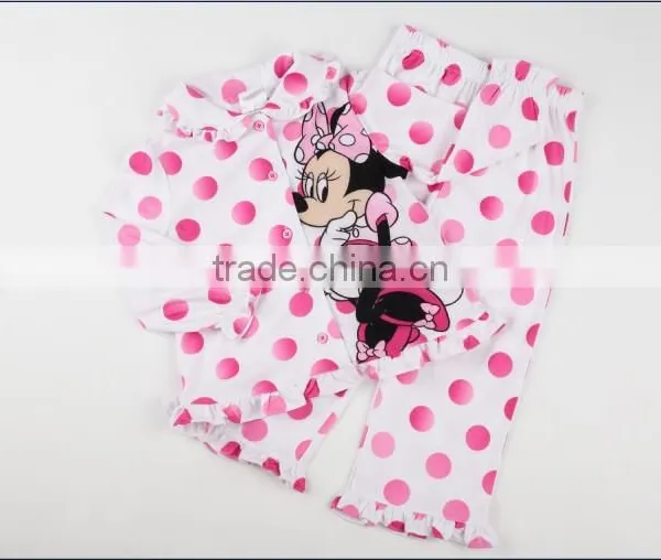 Mikey Mouse Printing Patent Licensing Girl Pajamas White Sleeping Wear photo-6