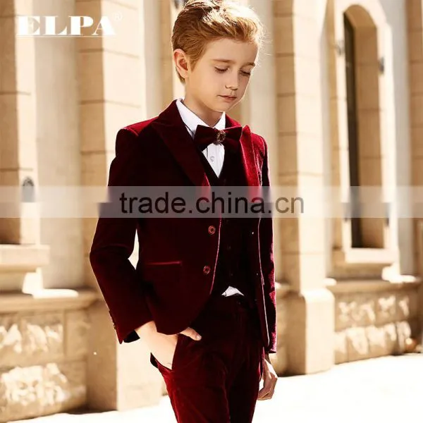 High Quality Velvet Sweat Formal Party Suits for Boys photo-5