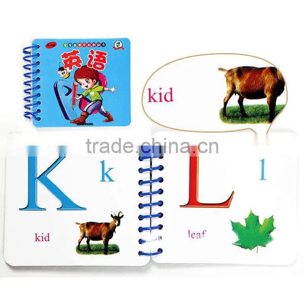 Custom Wire-o Book Printing Cheap Children Alphabet Learning Card Lamination Cover Book photo-5