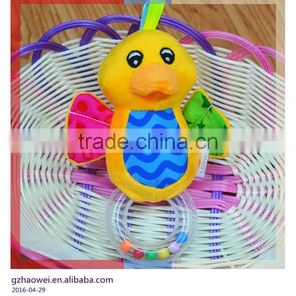 Cute Animal Baby Educational Plush Toys With Ring in Colorful Beans Baby Gifts photo-2