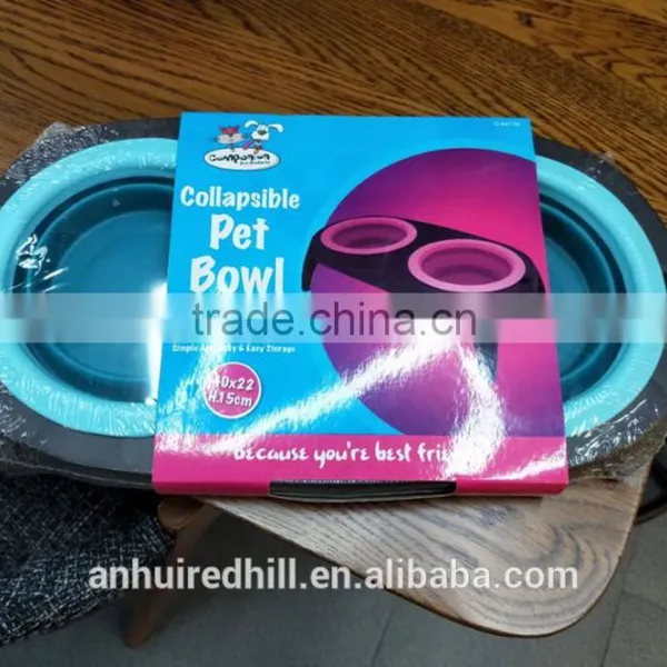 R1958H Wholesale Portable Dog Food Bowls Foldable Silicone Pet Bowl photo-2
