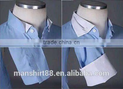 High Quality Newest Charming Design Casual Light Blue Short Sleeve Shirt for Men photo-2