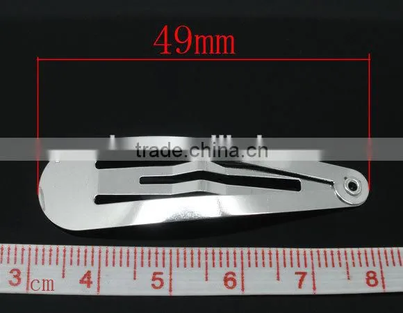 Wholesale Silver Tone Hair Clips Snaps For Kids Toddler photo-3