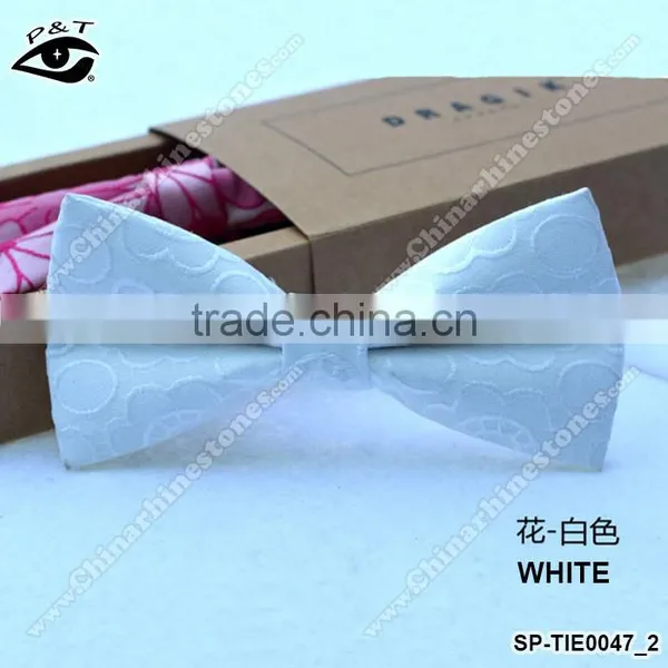 9 Colors Jacquard Silk Bowtie Floral Pattern Bow Tie photo-3
