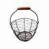 Round Basket, Made of Wire, With Collapsed Handle, Suitable for Packing and Storage