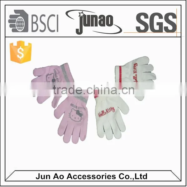 China Supplier Custom Children Knitting Glove/knitted Glove/knit Glove