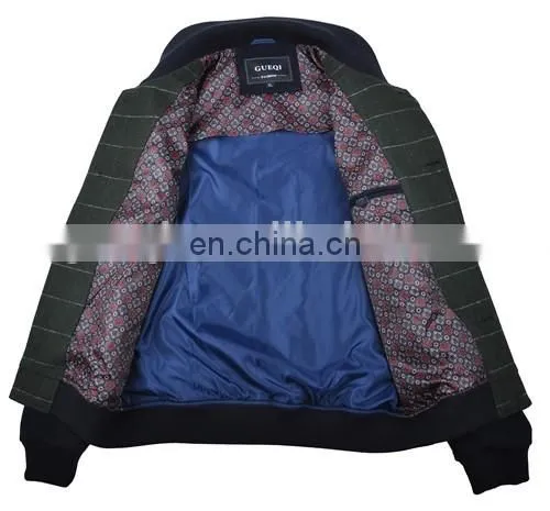 Fashion Plain Woolen Classic Varsity Jacket Men photo-2