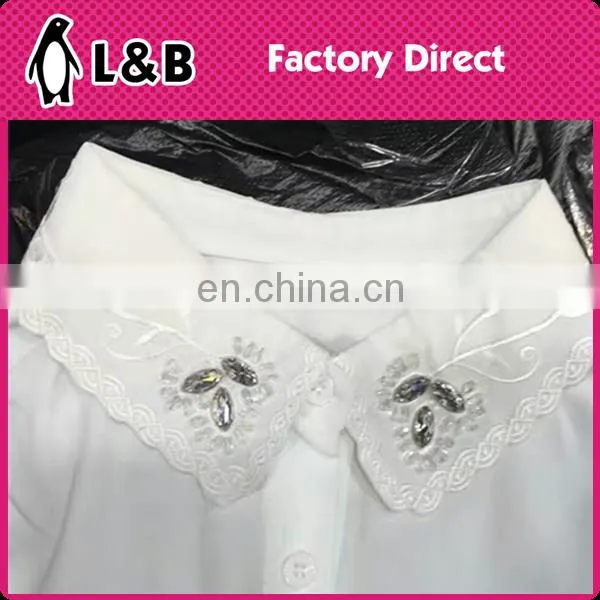 New Design Shirt Neckline With Rhinestone /Bead Detachable Collar Garment Ornament photo-2