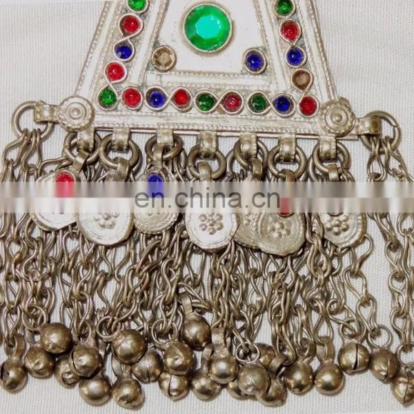 Afghani Silver Plated Necklace-Tribal Handmade Vintage Pendant photo-3