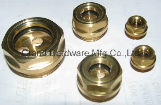 NPT Thread 3/4 Inch Brass Oil Level Gauges With Quartz Glass Tube photo-5